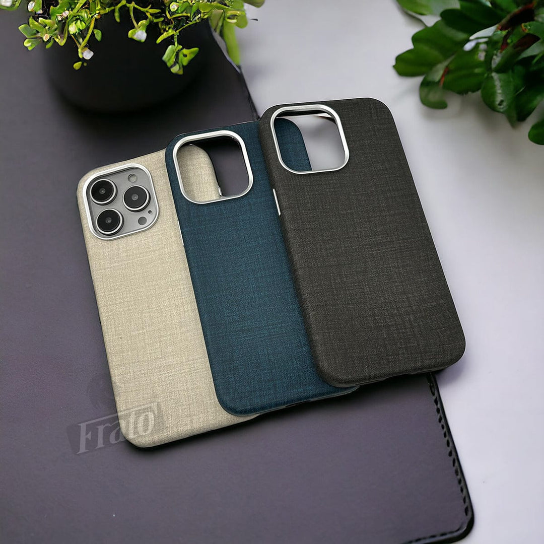FRATO luxury Case iPhone 15 Series Finewoven Fabric Case Cover With MagSafe Charging Support