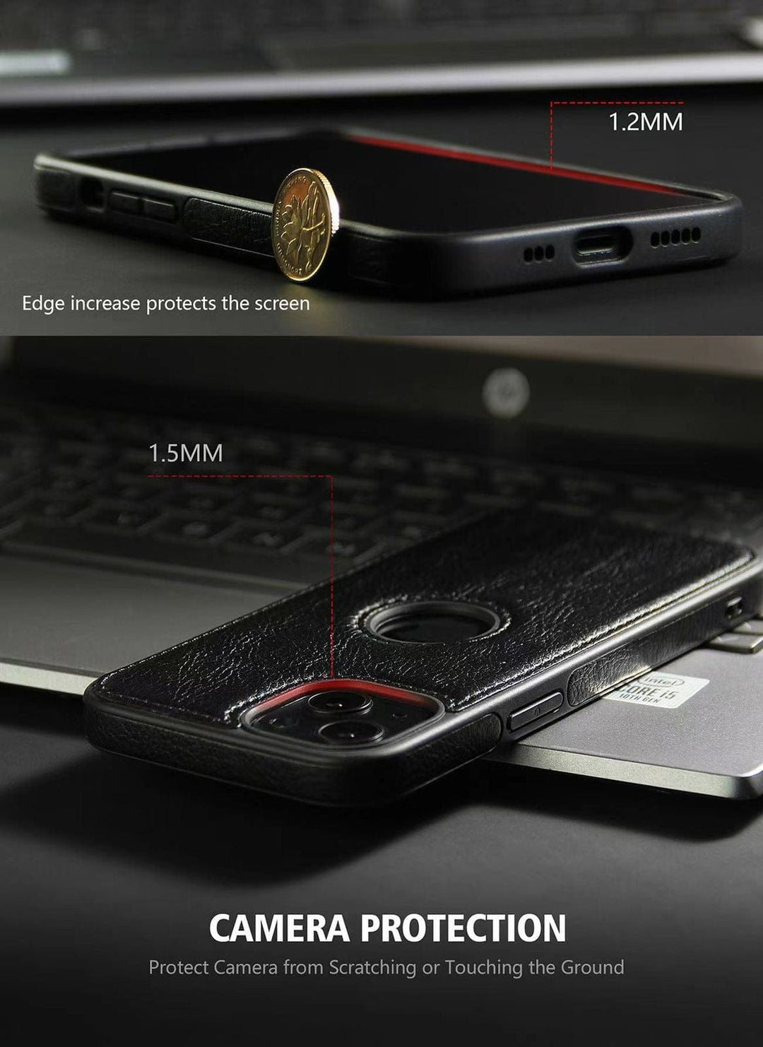 FRATO luxury Case iPhone 15 Series Luxury Leather Logo Cut Back Cover