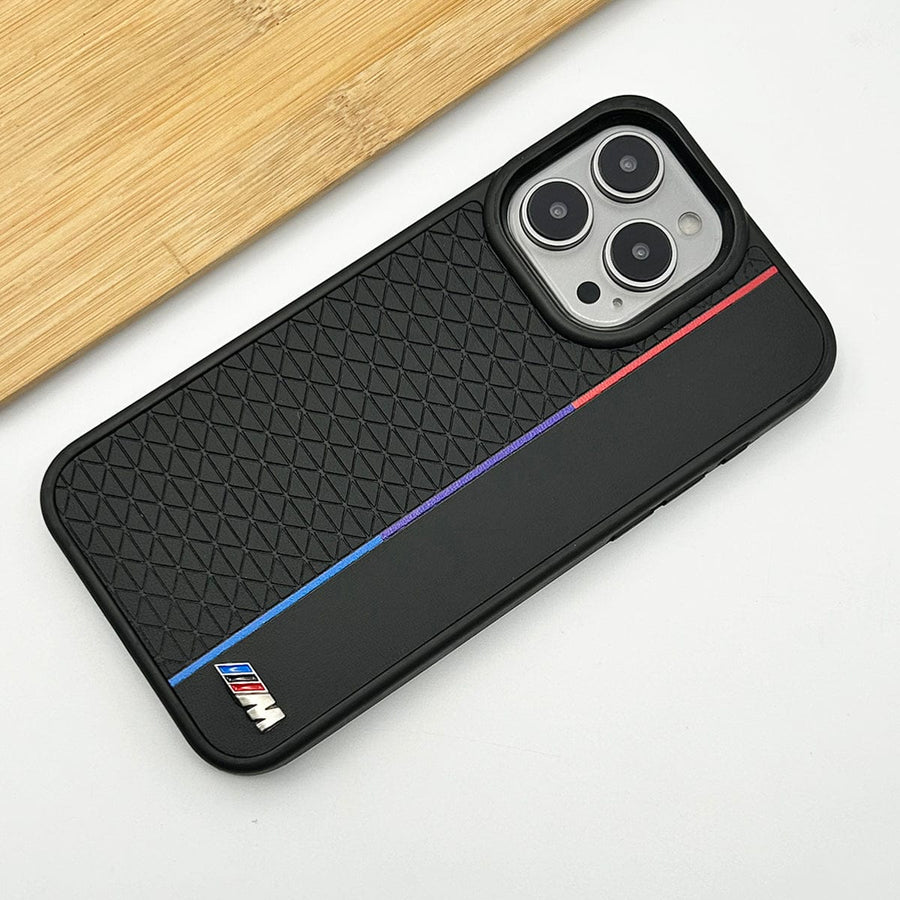 FRATO luxury Case iPhone 15 Series M Performance Sports Car Logo dual Shade Design Case Cover
