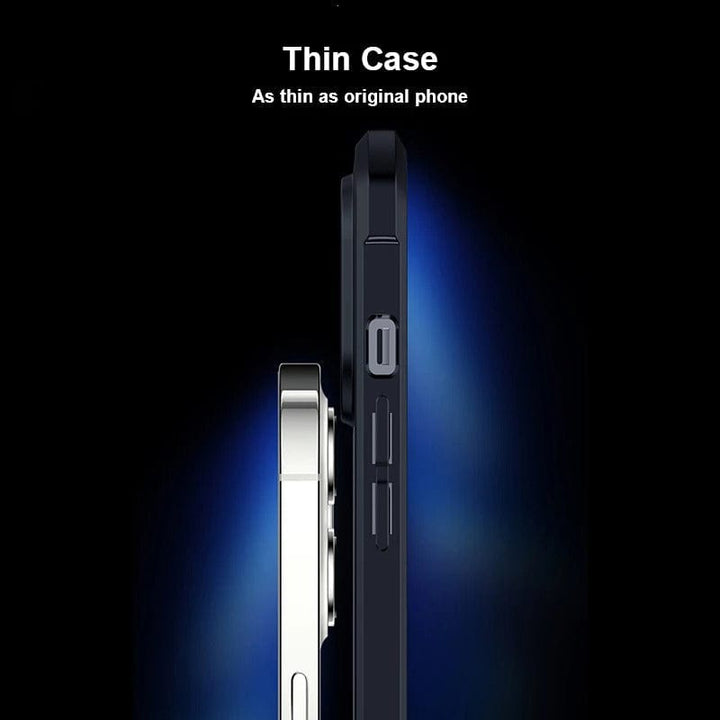 FRATO luxury Case iPhone 15 Series Shockproof Airbags Bumper Transparent Back Case Cover (Black)