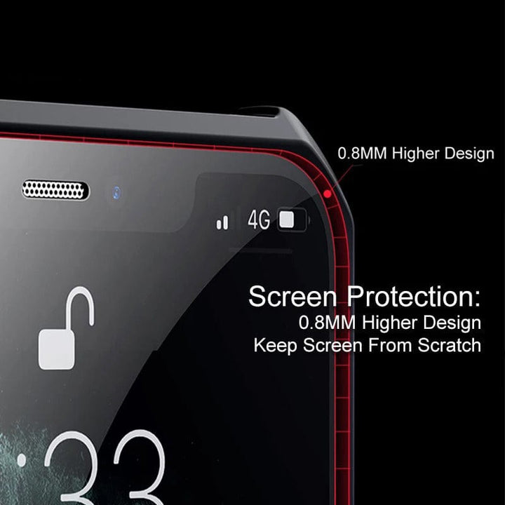 FRATO luxury Case iPhone 15 Series Shockproof Airbags Bumper Transparent Back Case Cover (Black)