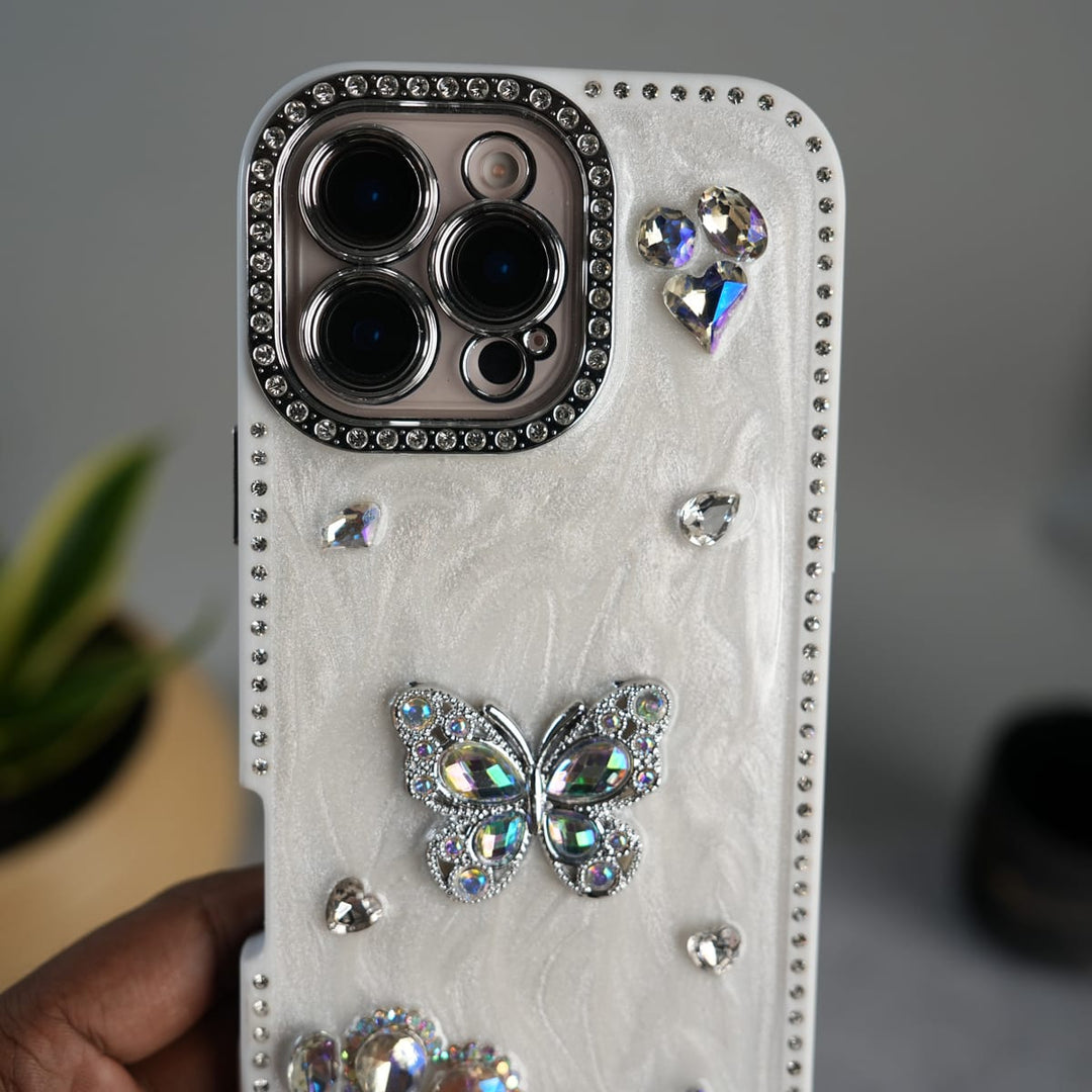 FRATO luxury Case iPhone 16 Pro iPhone Luxury Crystal Butterfly Case | Diamond Bling Designer Shockproof Cover