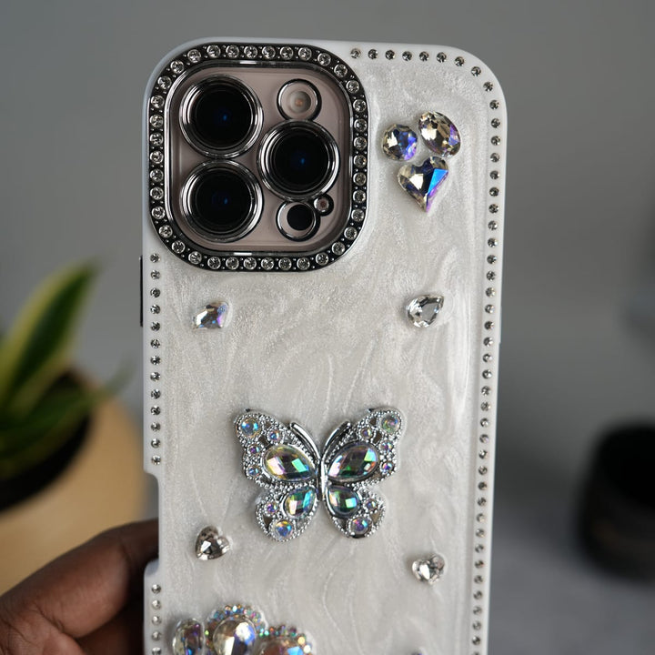 FRATO luxury Case iPhone 16 Pro iPhone Luxury Crystal Butterfly Case | Diamond Bling Designer Shockproof Cover