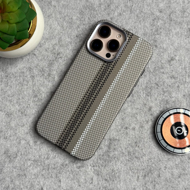 FRATO luxury Case iPhone 16 Pro Max / Design 1 iPhone Carbon Fiber Texture Aramid Design Hard Pc MagSafe Case Cover