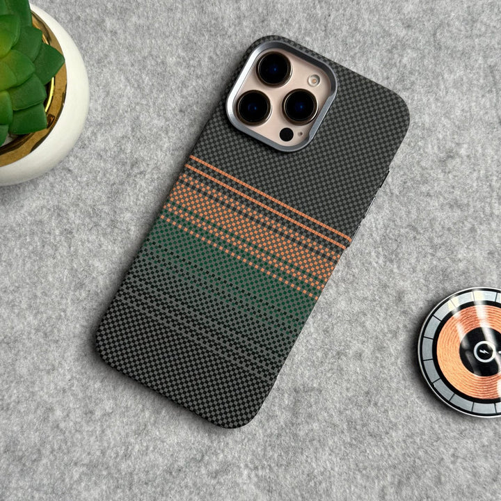 FRATO luxury Case iPhone 16 Pro Max / Design 6 iPhone Carbon Fiber Texture Aramid Design Hard Pc MagSafe Case Cover