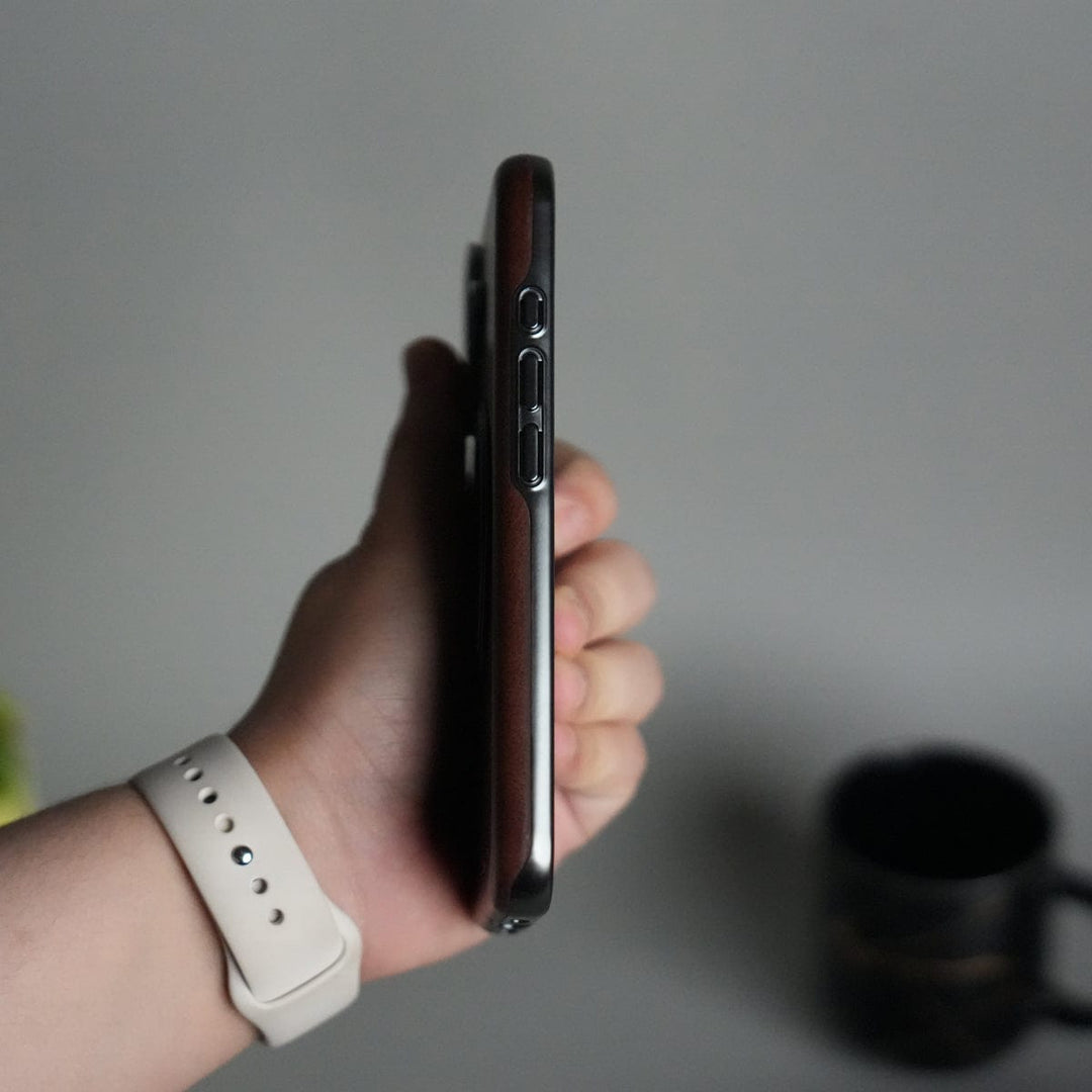 FRATO luxury Case iPhone 16 Series Luxury Leather Magnetic Ring Case | Metal Camera Frame and Kickstand Cover