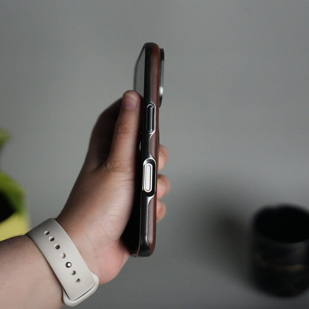 FRATO luxury Case iPhone 16 Series Luxury Leather Magnetic Ring Case | Metal Camera Frame and Kickstand Cover