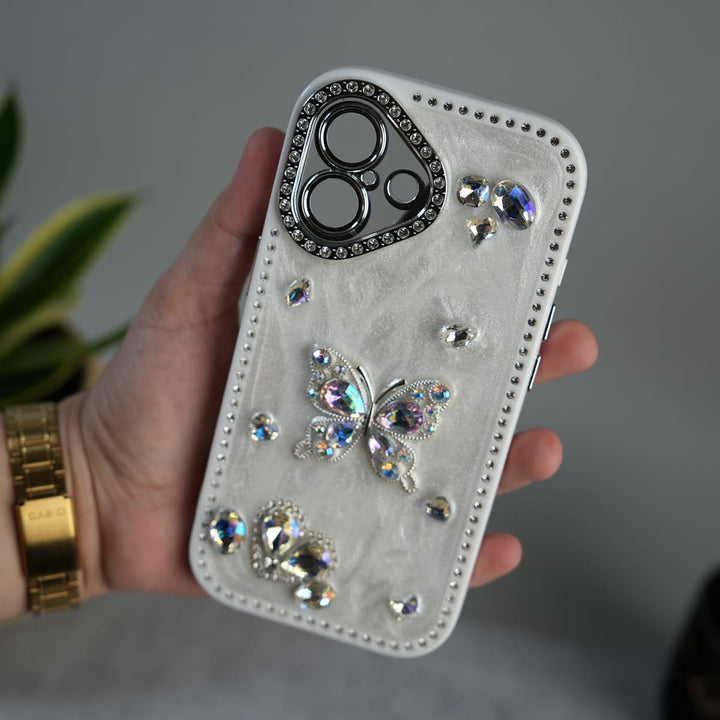 FRATO luxury Case iPhone 17 iPhone Luxury Crystal Butterfly Case | Diamond Bling Designer Shockproof Cover