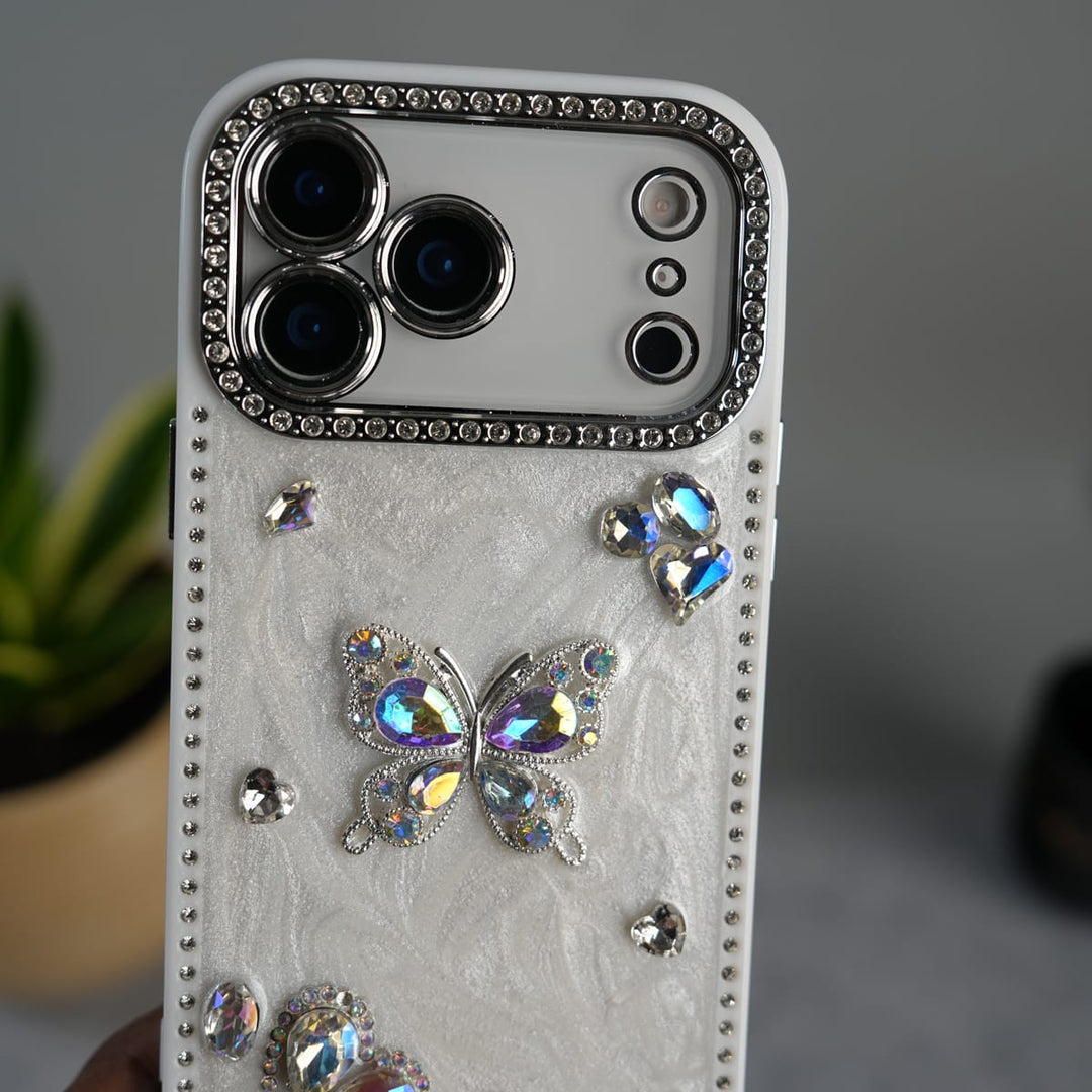 FRATO luxury Case iPhone 17 Pro iPhone Luxury Crystal Butterfly Case | Diamond Bling Designer Shockproof Cover