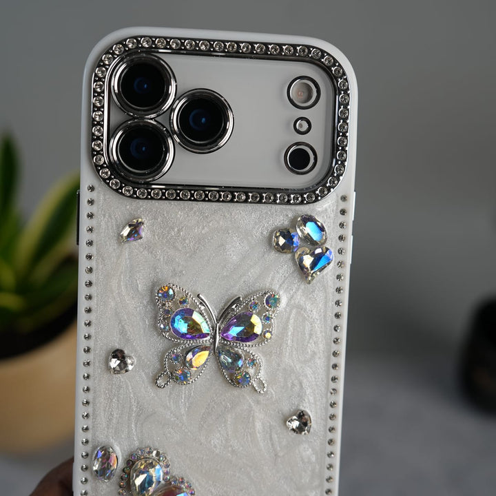 FRATO luxury Case iPhone 17 Pro iPhone Luxury Crystal Butterfly Case | Diamond Bling Designer Shockproof Cover
