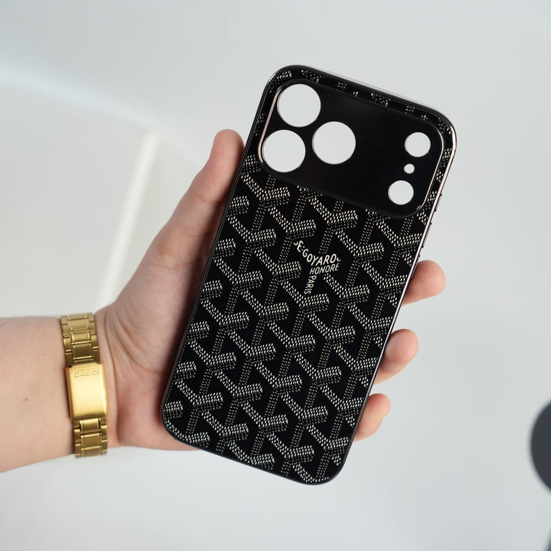 FRATO luxury Case iPhone 17 Pro Max / Black GY luxury Design Chrome Plated Case Cover for iPhone