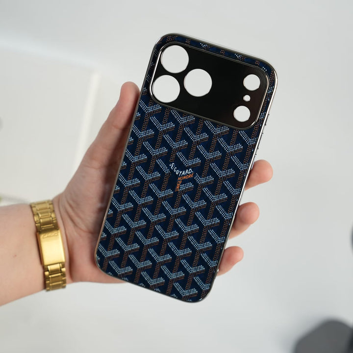FRATO luxury Case iPhone 17 Pro Max / Blue GY luxury Design Chrome Plated Case Cover for iPhone