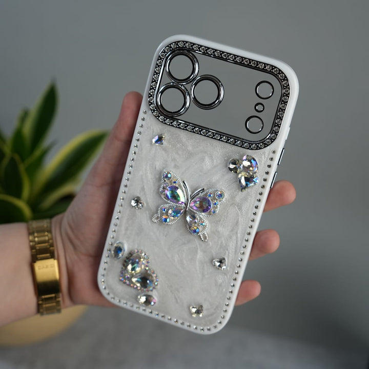 FRATO luxury Case iPhone 17 Pro Max iPhone Luxury Crystal Butterfly Case | Diamond Bling Designer Shockproof Cover