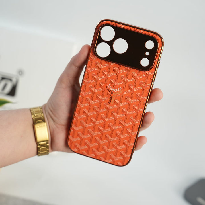 FRATO luxury Case iPhone 17 Pro Max / Orange GY luxury Design Chrome Plated Case Cover for iPhone