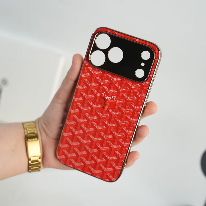 FRATO luxury Case iPhone 17 Pro Max / Red GY luxury Design Chrome Plated Case Cover for iPhone