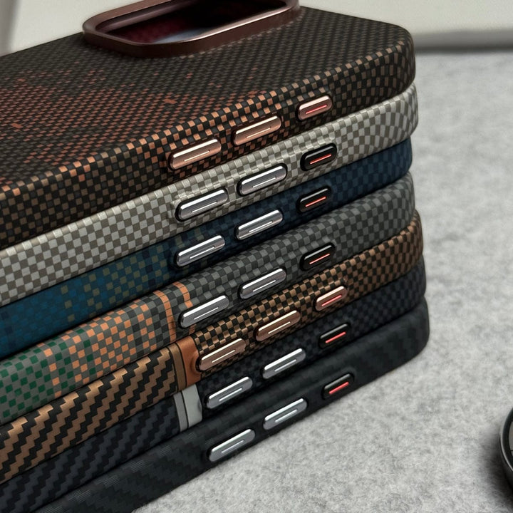 FRATO luxury Case iPhone Carbon Fiber Texture Aramid Design Hard Pc MagSafe Case Cover