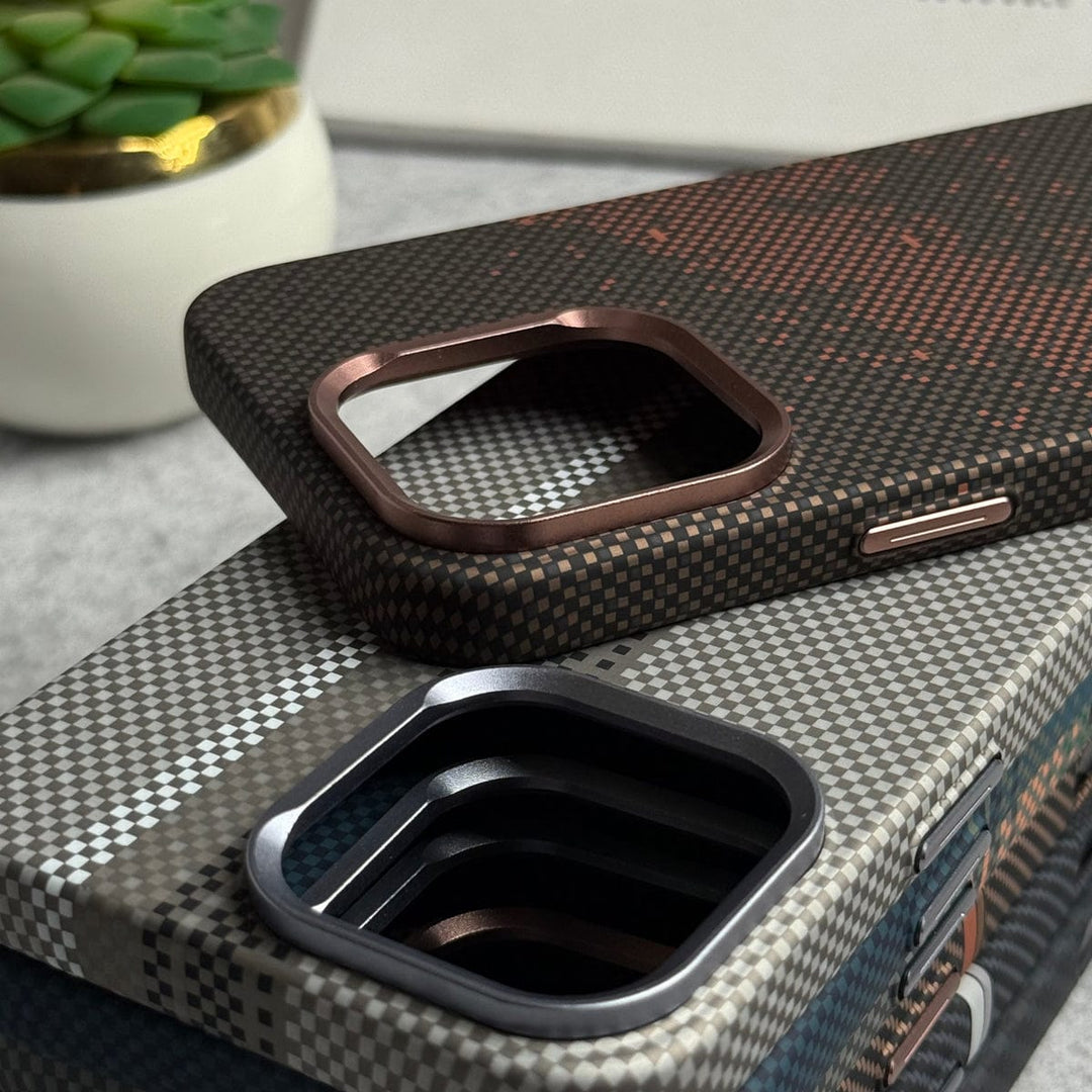 FRATO luxury Case iPhone Carbon Fiber Texture Aramid Design Hard Pc MagSafe Case Cover