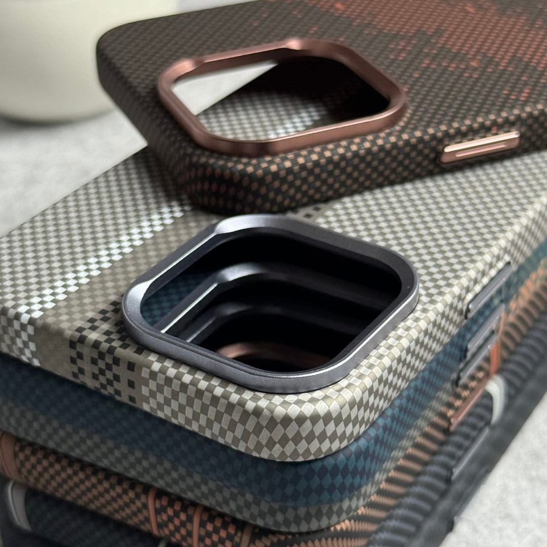 FRATO luxury Case iPhone Carbon Fiber Texture Aramid Design Hard Pc MagSafe Case Cover