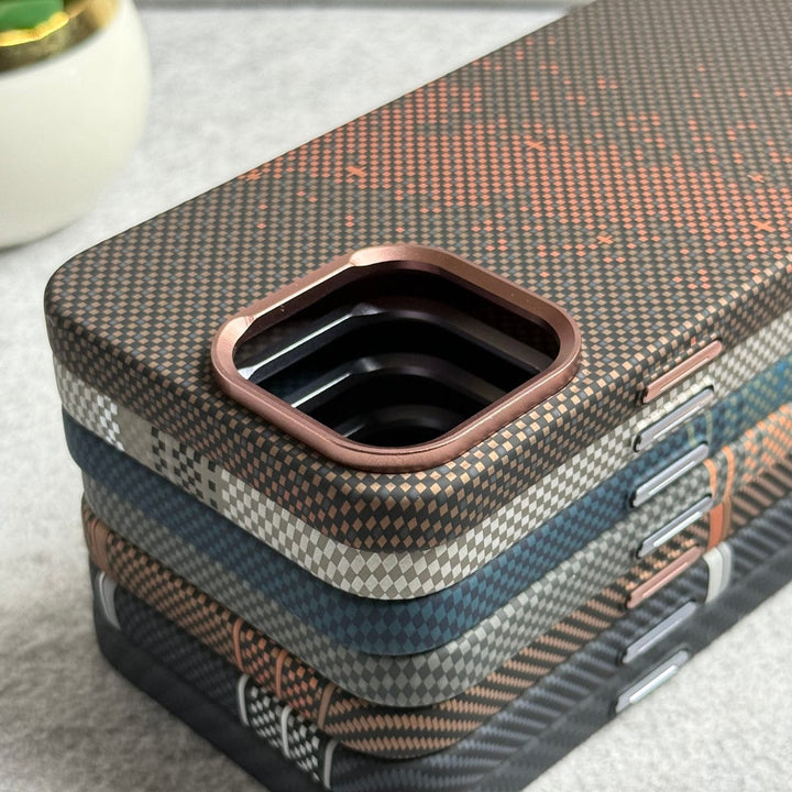 FRATO luxury Case iPhone Carbon Fiber Texture Aramid Design Hard Pc MagSafe Case Cover