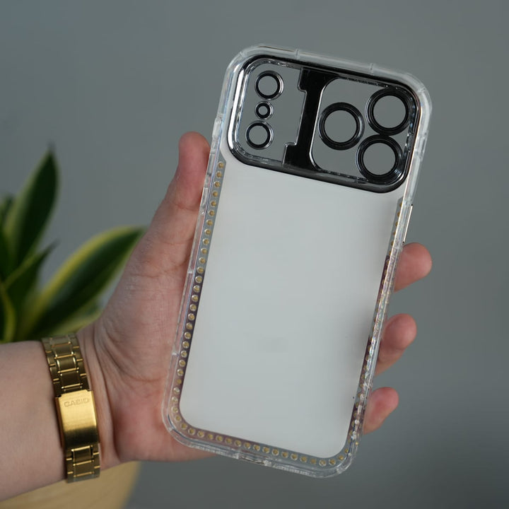 FRATO luxury Case iPhone Luxury 3D Oil Painting Floral Design Glitter Lens Protection Stand Cover | Orange