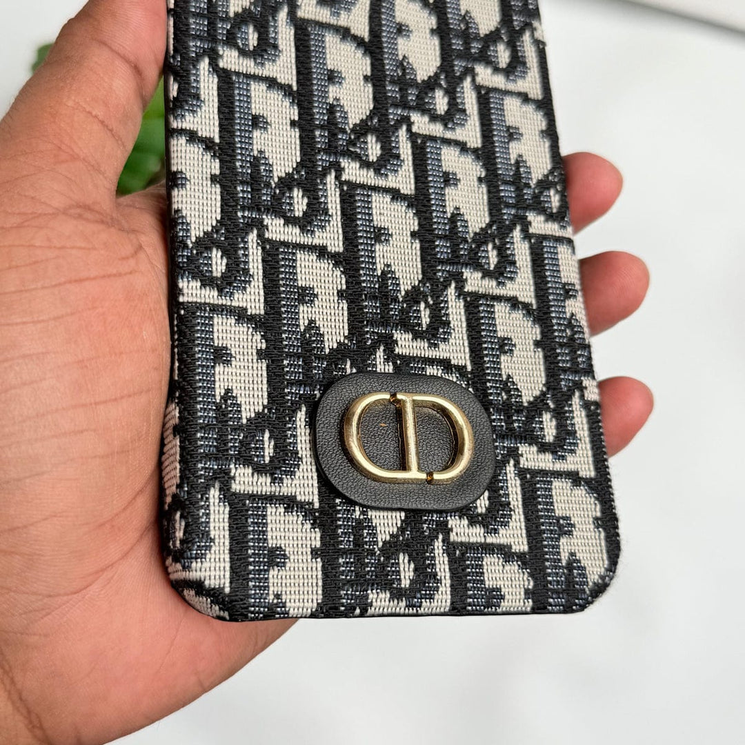 FRATO luxury Case iPhone Luxury Brand CD Embroidery Case Cover (Black)