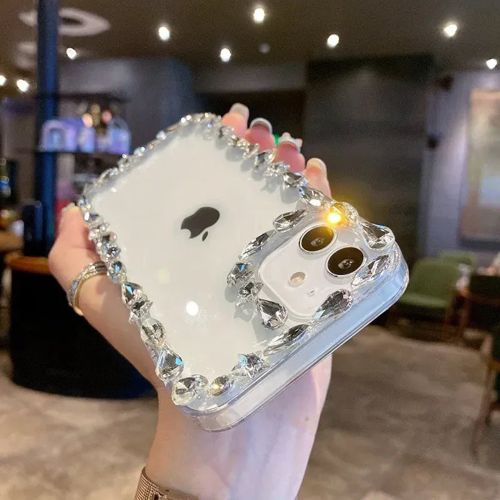 FRATO luxury Case iPhone Luxury Crystal 3D Diamond Plating Clear Silicone Case Cover