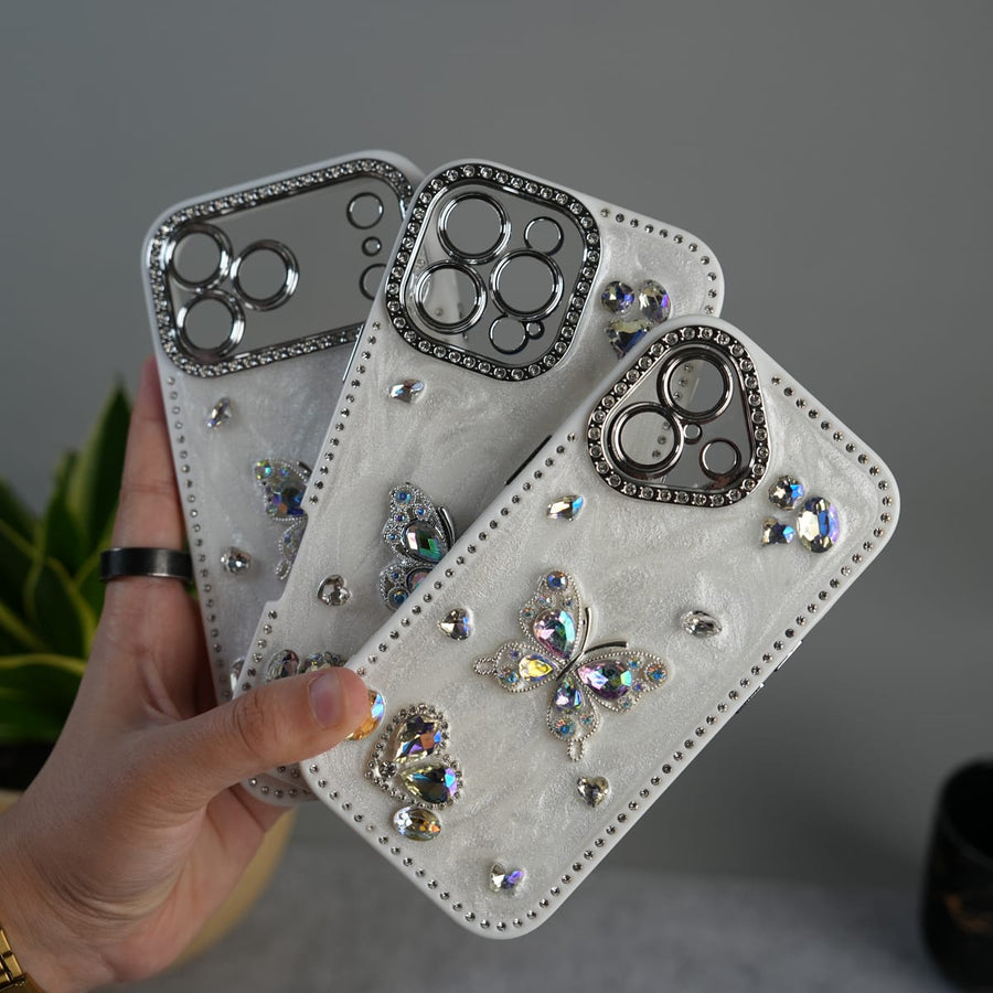 FRATO luxury Case iPhone Luxury Crystal Butterfly Case | Diamond Bling Designer Shockproof Cover