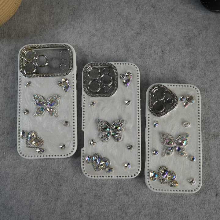 FRATO luxury Case iPhone Luxury Crystal Butterfly Case | Diamond Bling Designer Shockproof Cover