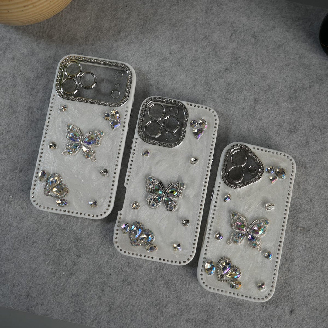 FRATO luxury Case iPhone Luxury Crystal Butterfly Case | Diamond Bling Designer Shockproof Cover