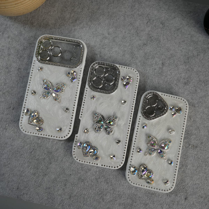 FRATO luxury Case iPhone Luxury Crystal Butterfly Case | Diamond Bling Designer Shockproof Cover