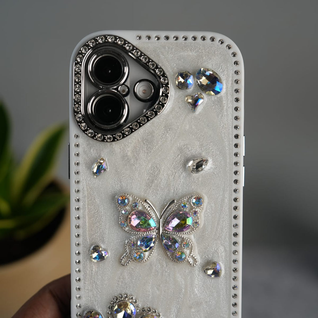 FRATO luxury Case iPhone Luxury Crystal Butterfly Case | Diamond Bling Designer Shockproof Cover