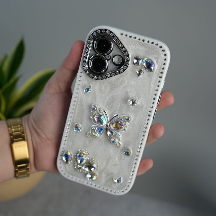 FRATO luxury Case iPhone Luxury Crystal Butterfly Case | Diamond Bling Designer Shockproof Cover