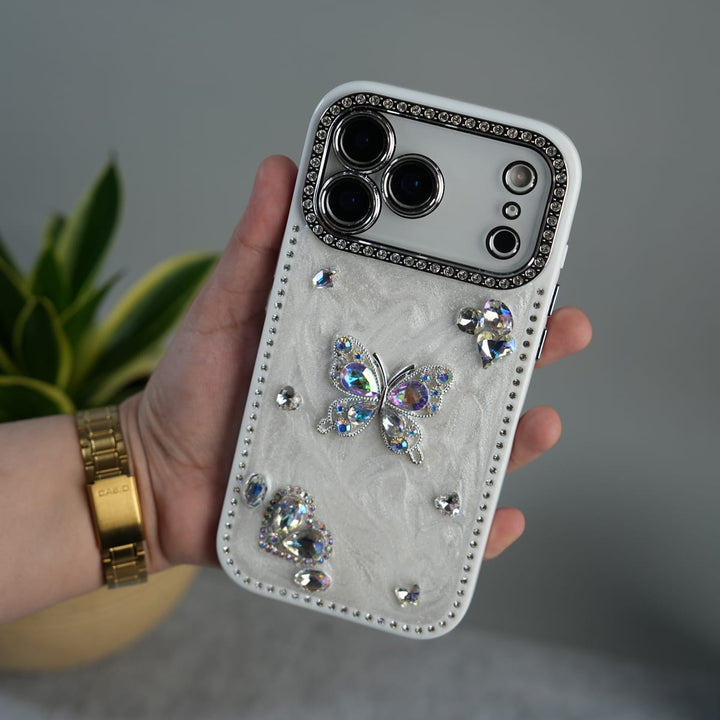 FRATO luxury Case iPhone Luxury Crystal Butterfly Case | Diamond Bling Designer Shockproof Cover