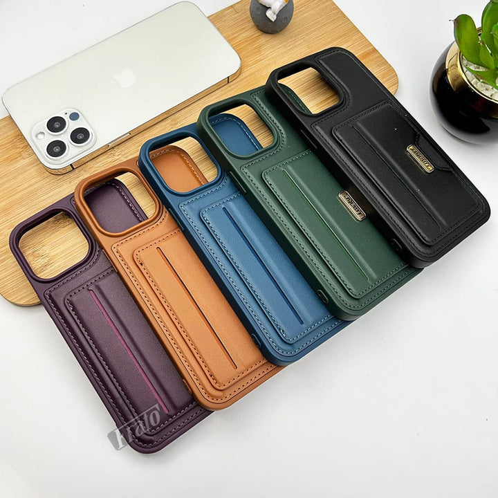 FRATO luxury Case iPhone Luxury Leather Case Cover With Card Holder Slot