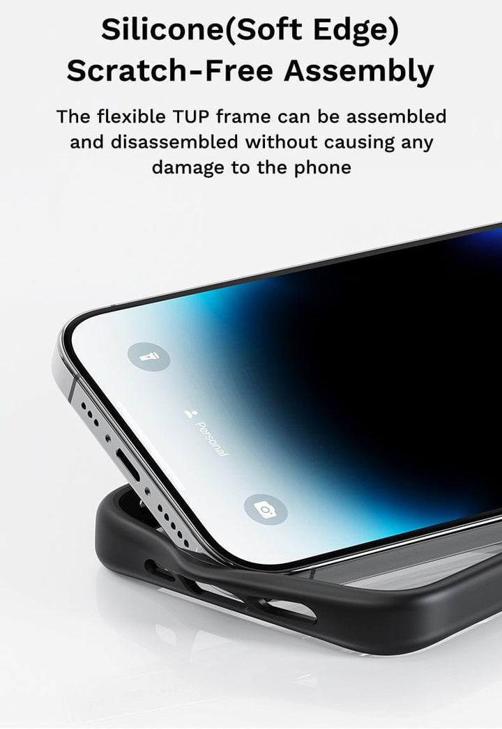 FRATO luxury Case iPhone Luxury Side Edge Silicone Transparent Crystal Clear Case Cover With Magsafe