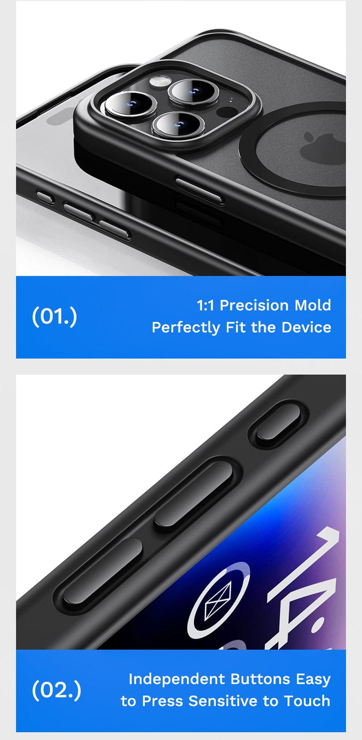 FRATO luxury Case iPhone Luxury Side Edge Silicone Transparent Crystal Clear Case Cover With Magsafe