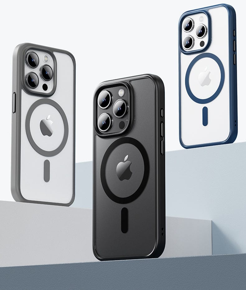 FRATO luxury Case iPhone Luxury Side Edge Silicone Transparent Crystal Clear Case Cover With Magsafe