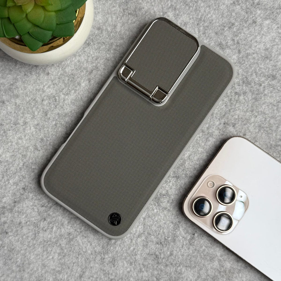 FRATO luxury Case iPhone Metal Camera Cap Stand Case Cover ( Gray )