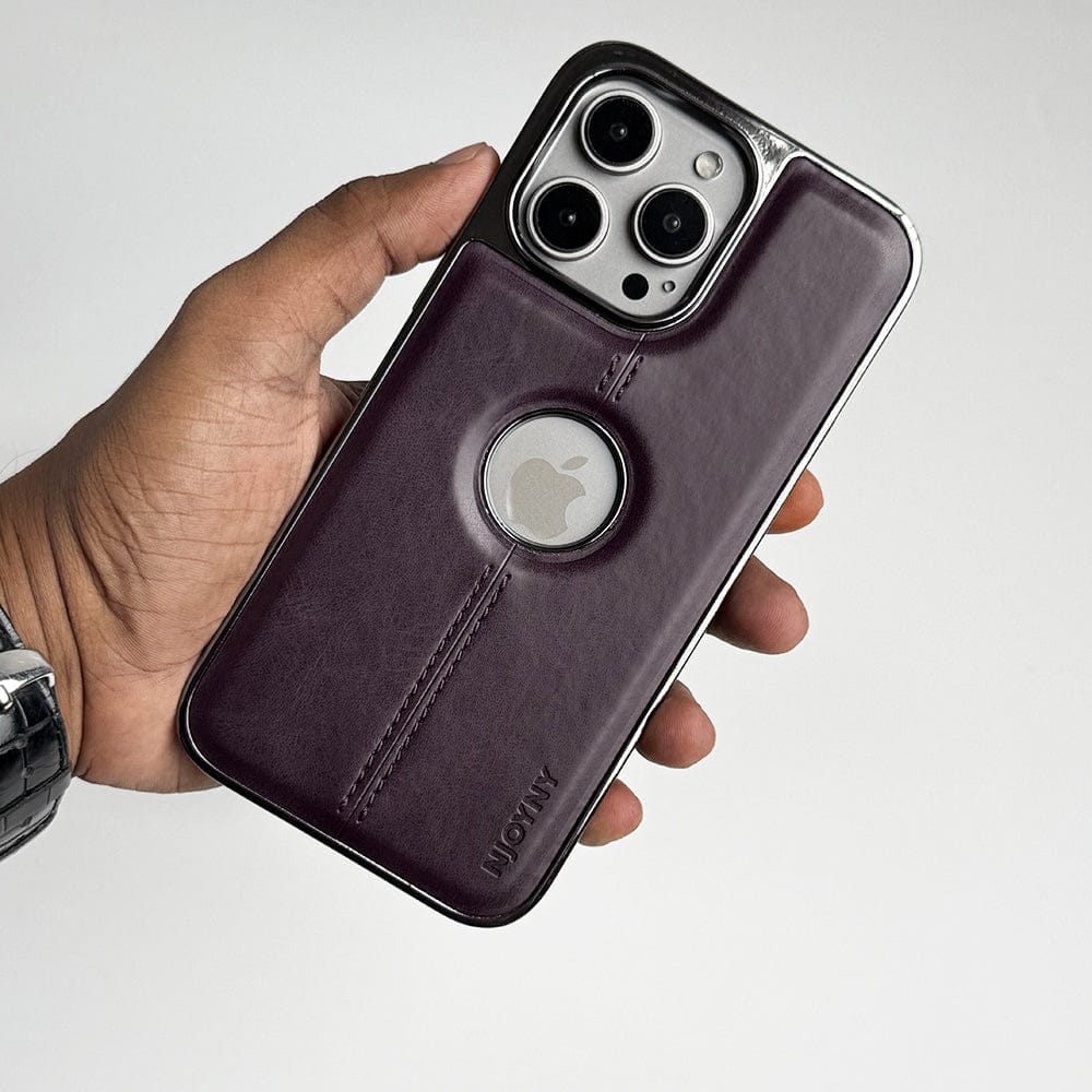 FRATO luxury Case iPhone Middle Stitch PU Leather Side Chrome Case Cover