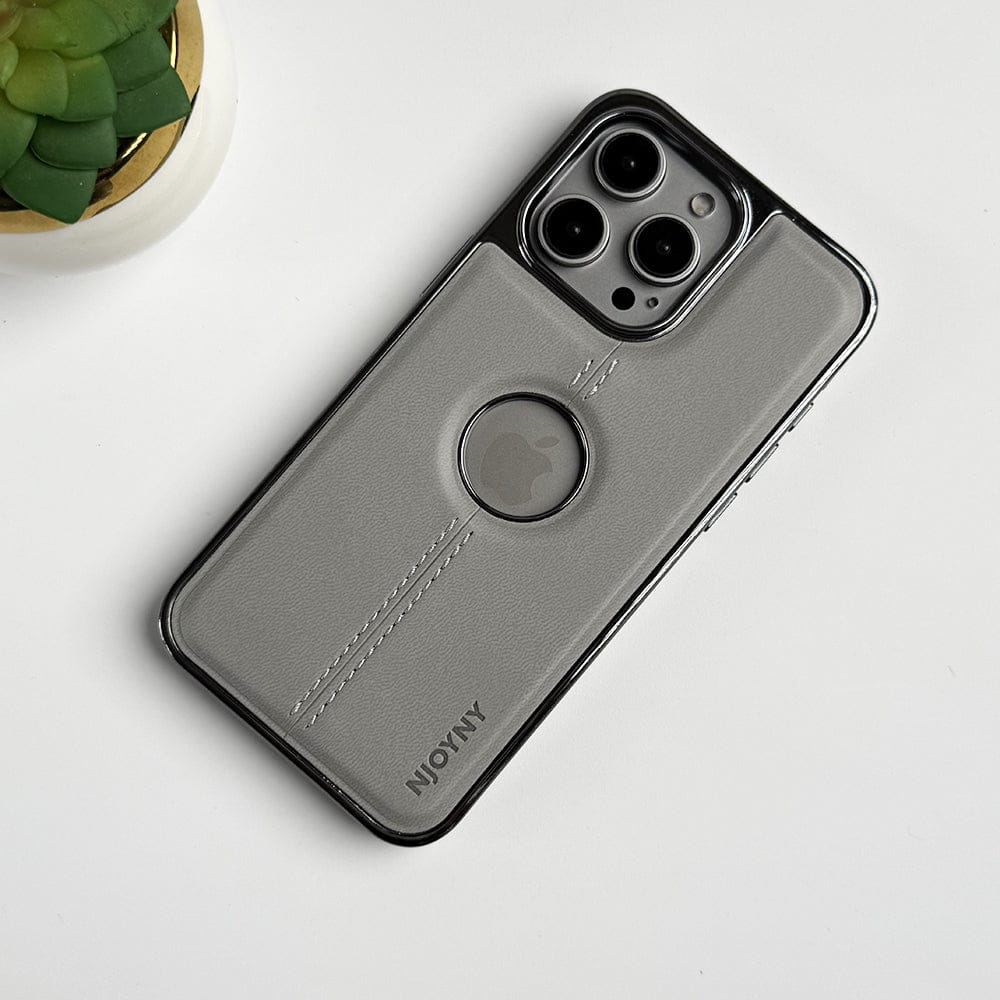 FRATO luxury Case iPhone Middle Stitch PU Leather Side Chrome Case Cover