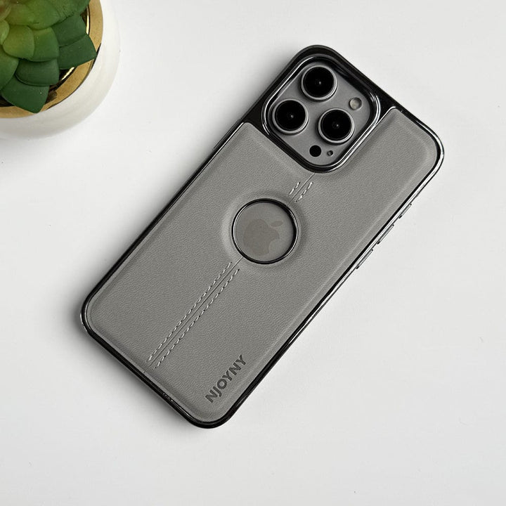 FRATO luxury Case iPhone Middle Stitch PU Leather Side Chrome Case Cover