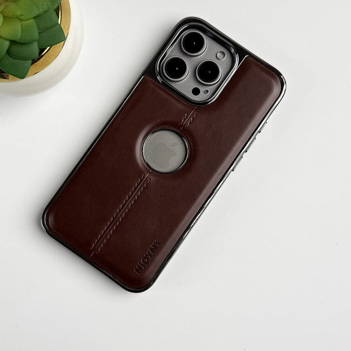 FRATO luxury Case iPhone Middle Stitch PU Leather Side Chrome Case Cover