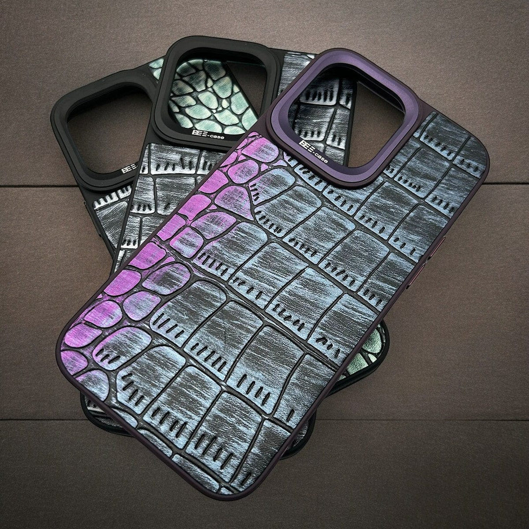 FRATO luxury Case iPhone Premium Dual Shade Croc Pattern Design PU Leather Case Cover