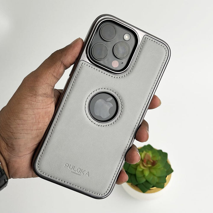 FRATO luxury Case iPhone PU Leather Side Chrome Case Cover