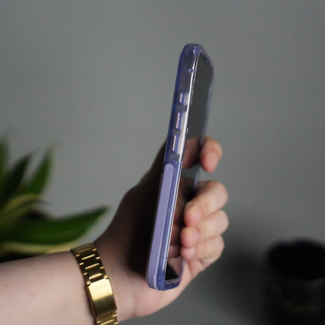 FRATO luxury Case iPhone Series Beautiful Purple Glossy Floral With Kickstand Case Cover