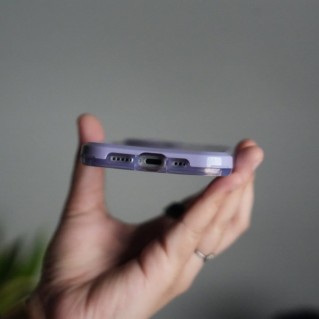 FRATO luxury Case iPhone Series Beautiful Purple Glossy Floral With Kickstand Case Cover