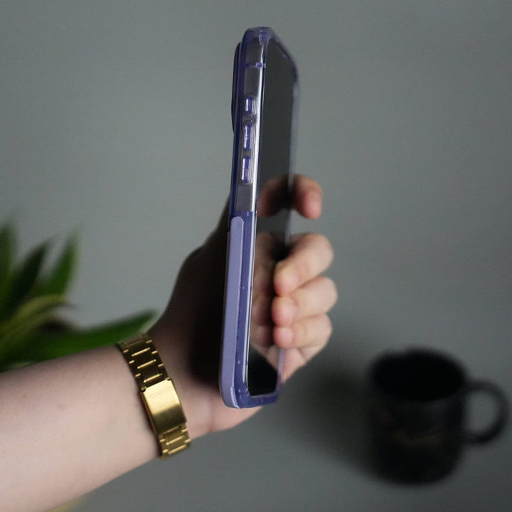 FRATO luxury Case iPhone Series Beautiful Purple Glossy Floral With Kickstand Case Cover