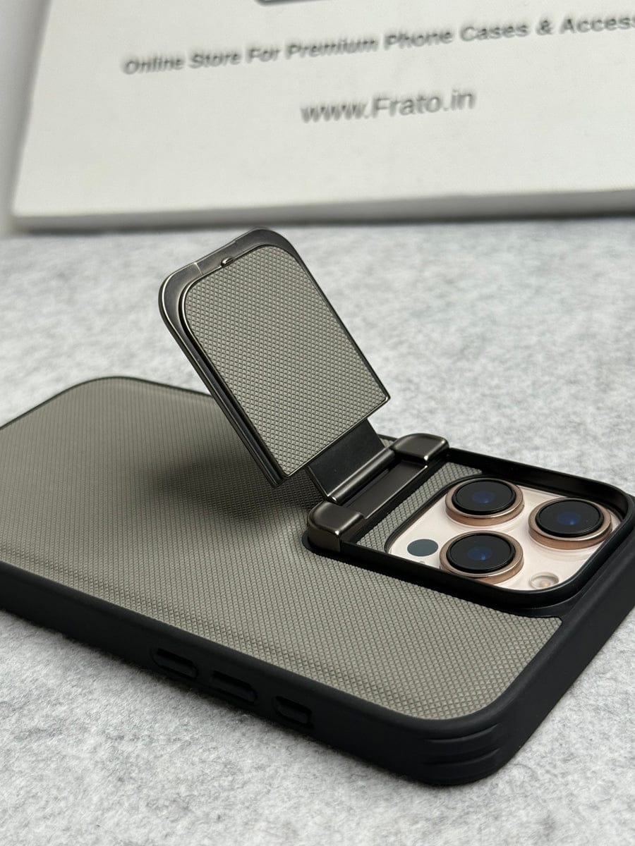 FRATO luxury Case iPhone Series Metal Camera Cap Stand Case Cover