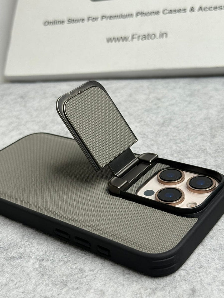 FRATO luxury Case iPhone Series Metal Camera Cap Stand Case Cover