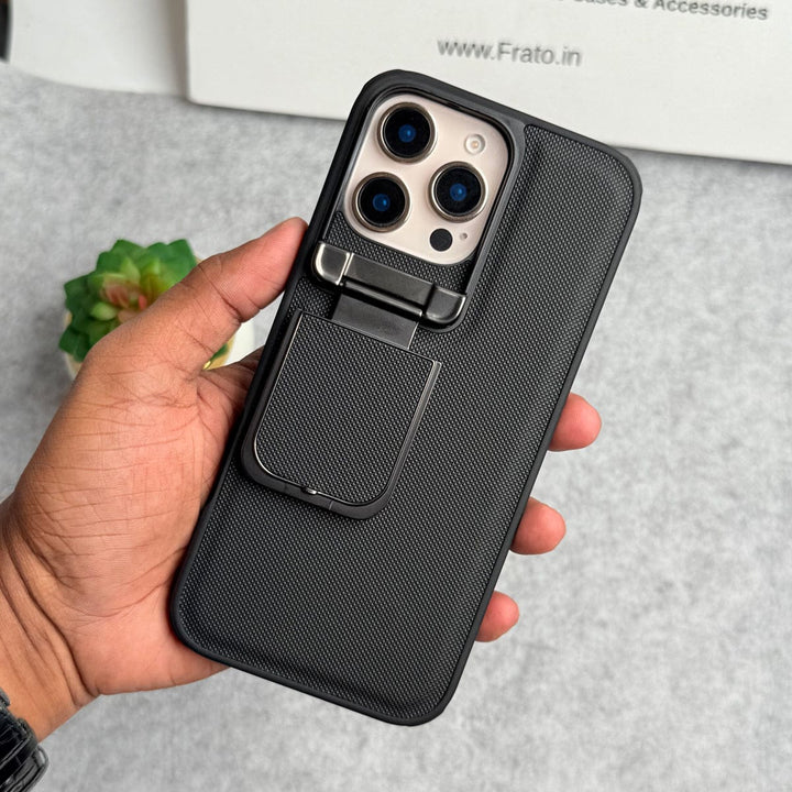 FRATO luxury Case iPhone Series Metal Camera Cap Stand Case Cover